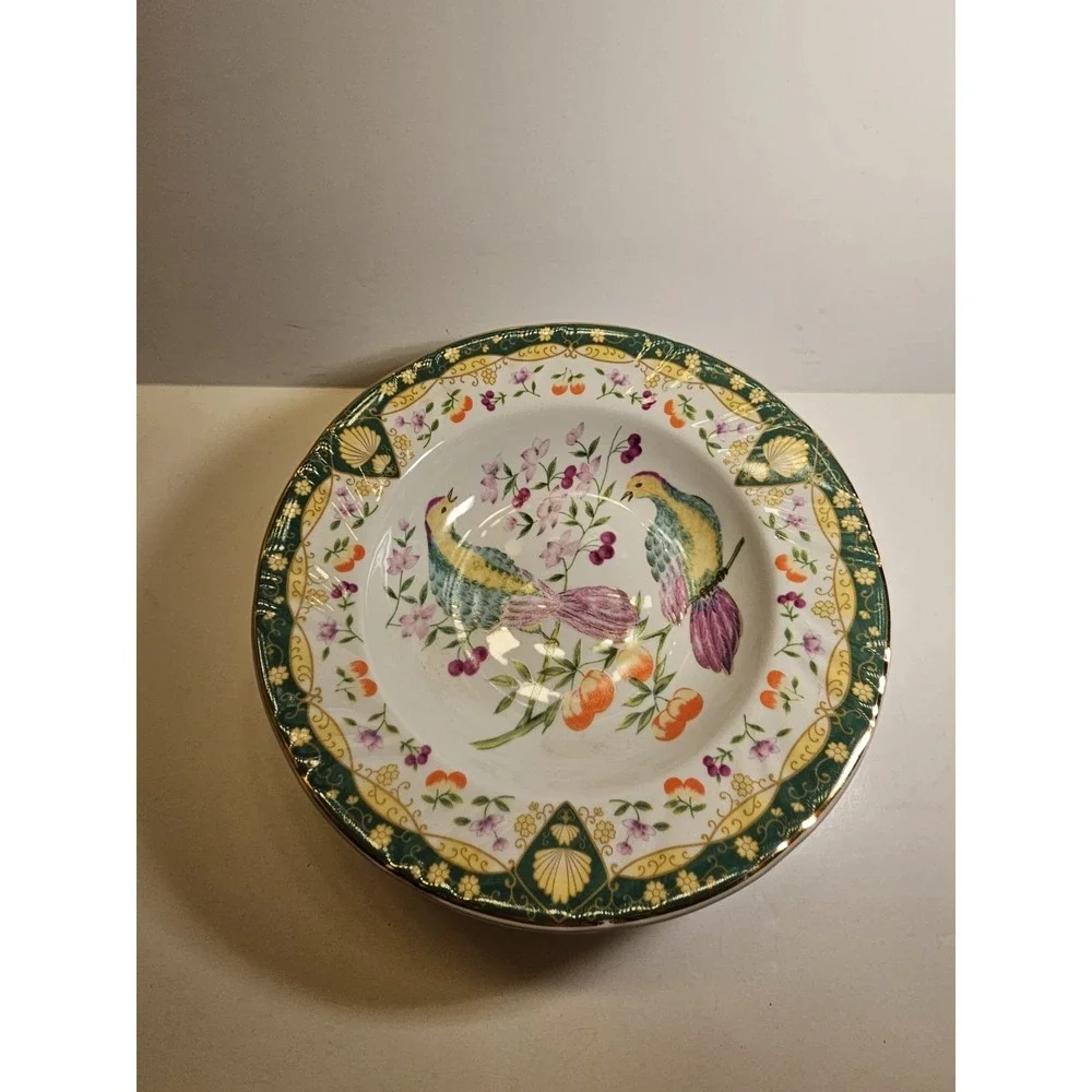 4 American Atelier Paradise Two Birds 5816 Porcelain 8 1/2